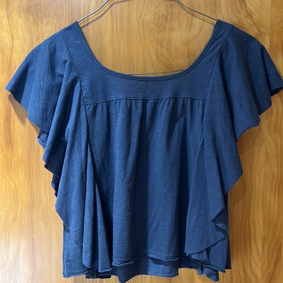 NWT AE grey xs shirt sleeve top - Picture 4 of 4